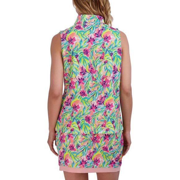 Stella Parker Sleeveless Golf Tennis Pickleball Floral UPF 50 Top Women's M - Picture 6 of 6
